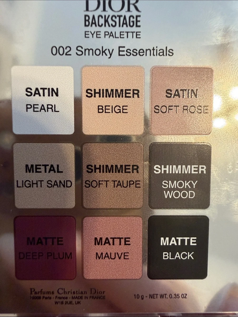 Dior Backstage Eyeshadow Palette — Browns, Cream & Black $55